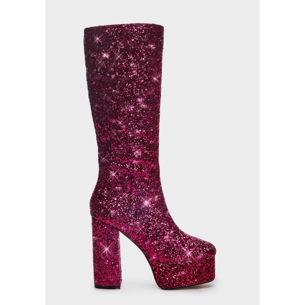 Dolls Kill Pink Pump Boots